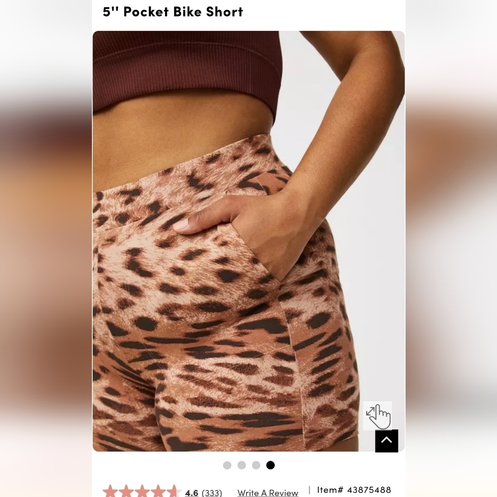 Torrid Cotton Bike Bike Shorts With Pocket Lioness leopard tan 2x Or 4x New
